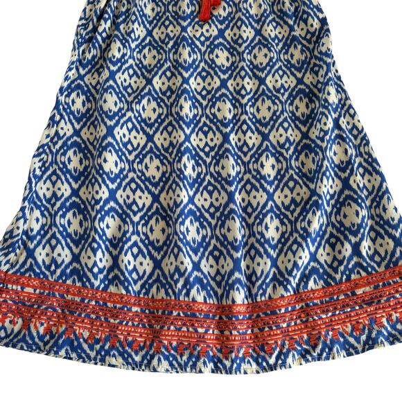 THML Blue and Cream Shift Knee Length Sleeveless Dress Women’s Size Small - Picture 8 of 9